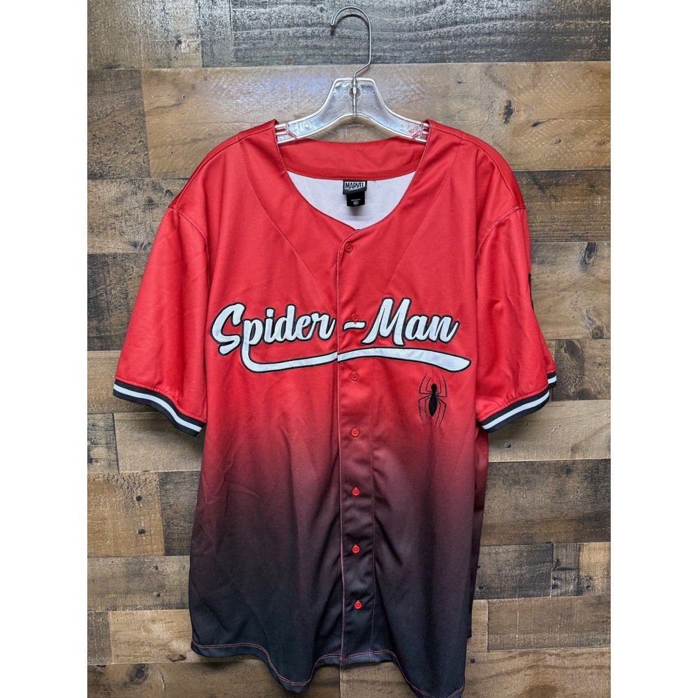 Marvel Spider Man Baseball Jersey Red Black Fade Parker 62 XL BoxLunch